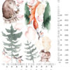 Modern Scandinavian Kids Room Wall Decal Minimalist Nursery Woodland Forest Stickers Decor