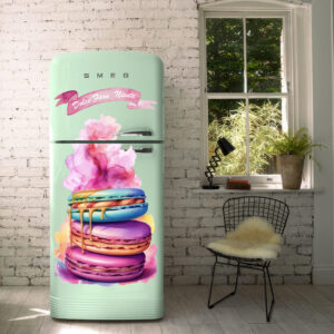 French Macarons Refrigerator Sticker, Fridge Door Decal