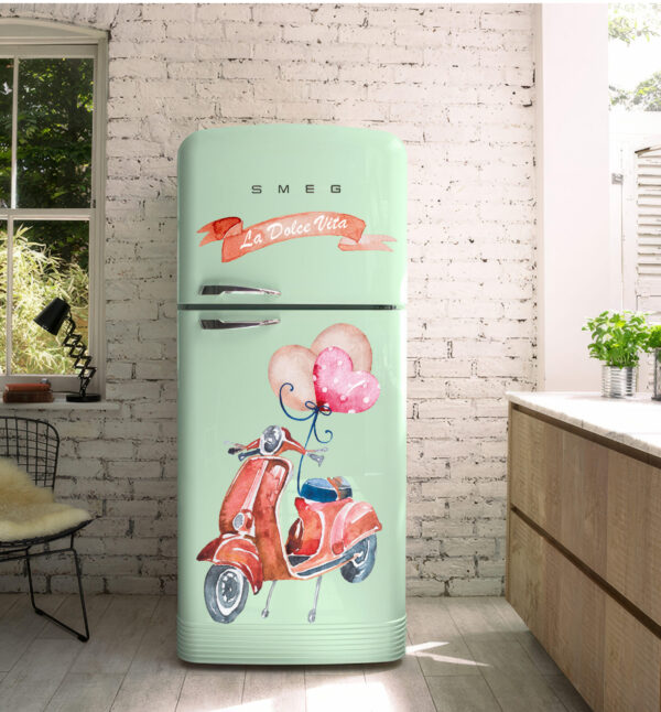 Vespa Refrigerator Sticker