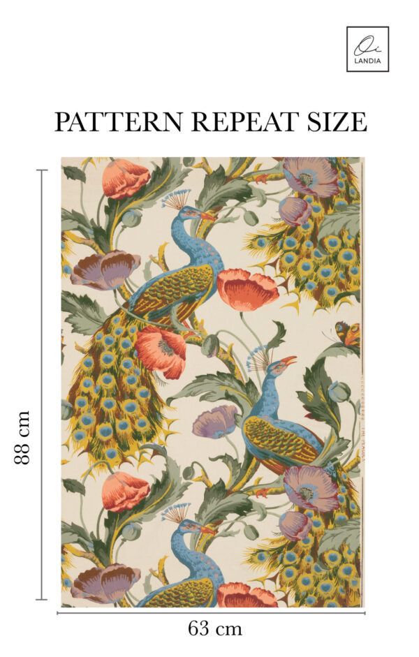 Peacock birds Floral Wallpaper