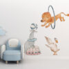 Circus Animals Wall Decal: Lion, Seal, Goose Nursery Decor