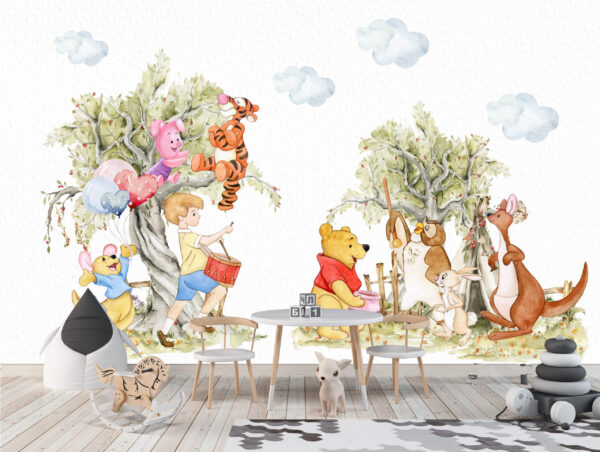 Winnie the Pooh with Best Friends Wall Decal