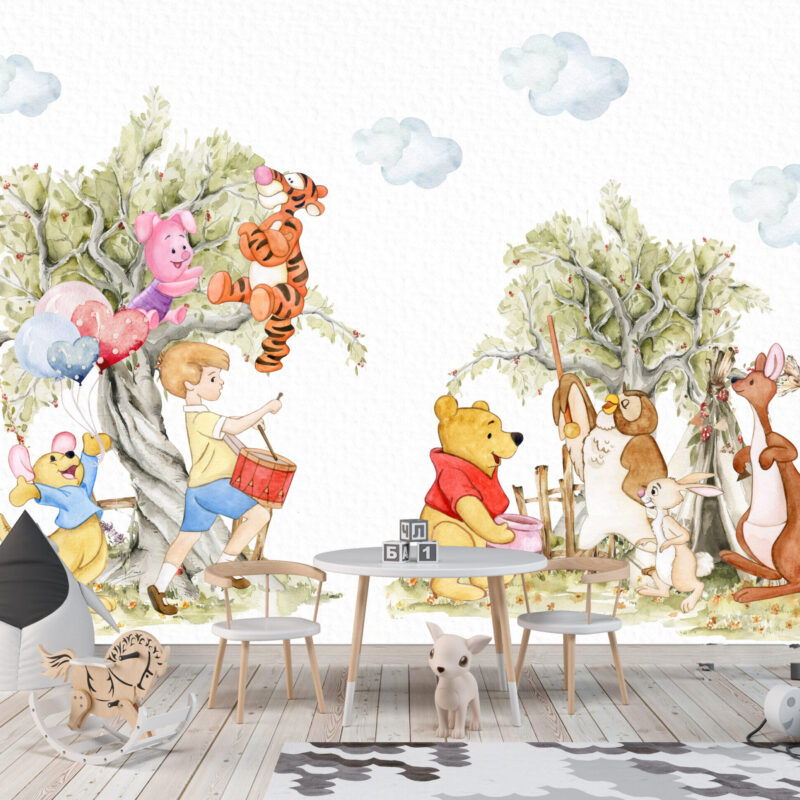 Winnie The Pooh With Best Friends Wall Decal | Peel & Stick Nursery Sticker