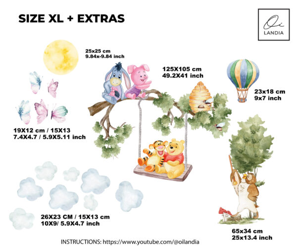 Winnie the Pooh Wall Decal for Kids Room