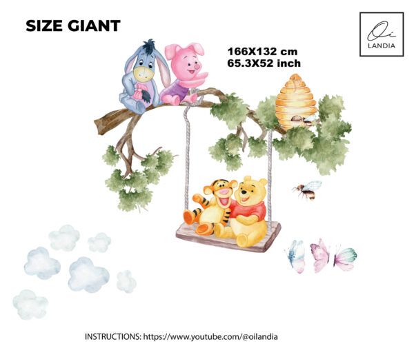 Winnie the Pooh Wall Decal for Kids Room