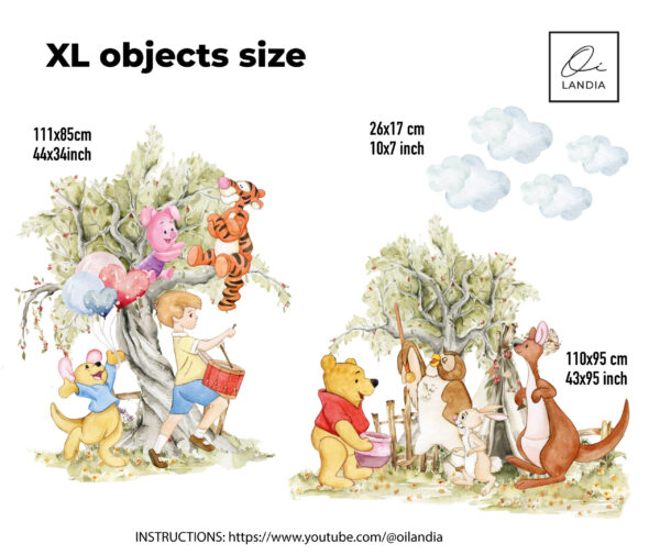 Winnie the Pooh with Best Friends Wall Decal