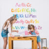 Rainbow LOWERCASE LETTERS Wall decal with colour letters