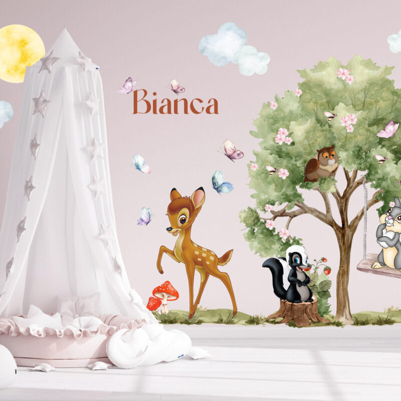 Personalised Bambi Woodland & Decor Wall Decal | Peel & Stick