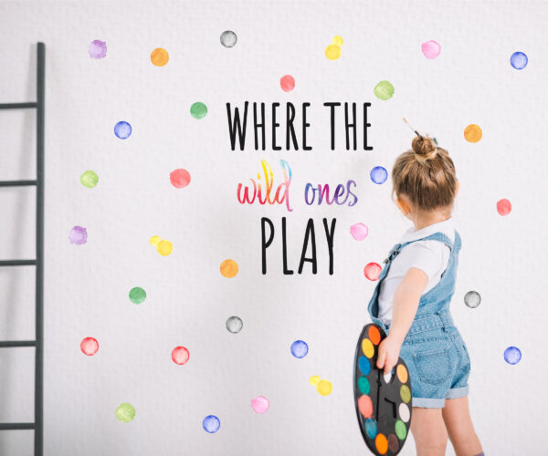 Watercolour letters kids Wall decal