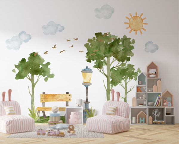 TREES KIT Wall Decal for kids room, Trees in Park Wall decals kids room