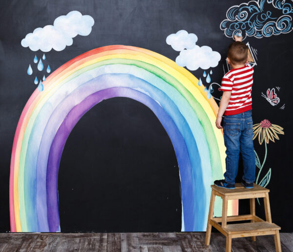 Watercolour Rainbow Wall Decal for kids room