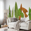 Vintage Floral Greenery Wall Decal | Forest Wall Decal