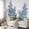 Blue Hyacinth Wall Decal, Garden Wall Decor