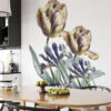 Vintage TULIPS Wall Decal | Business interior FLOWER Wall Decal