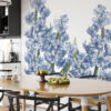 Blue Hyacinth Wall Decal, Garden Wall Decor