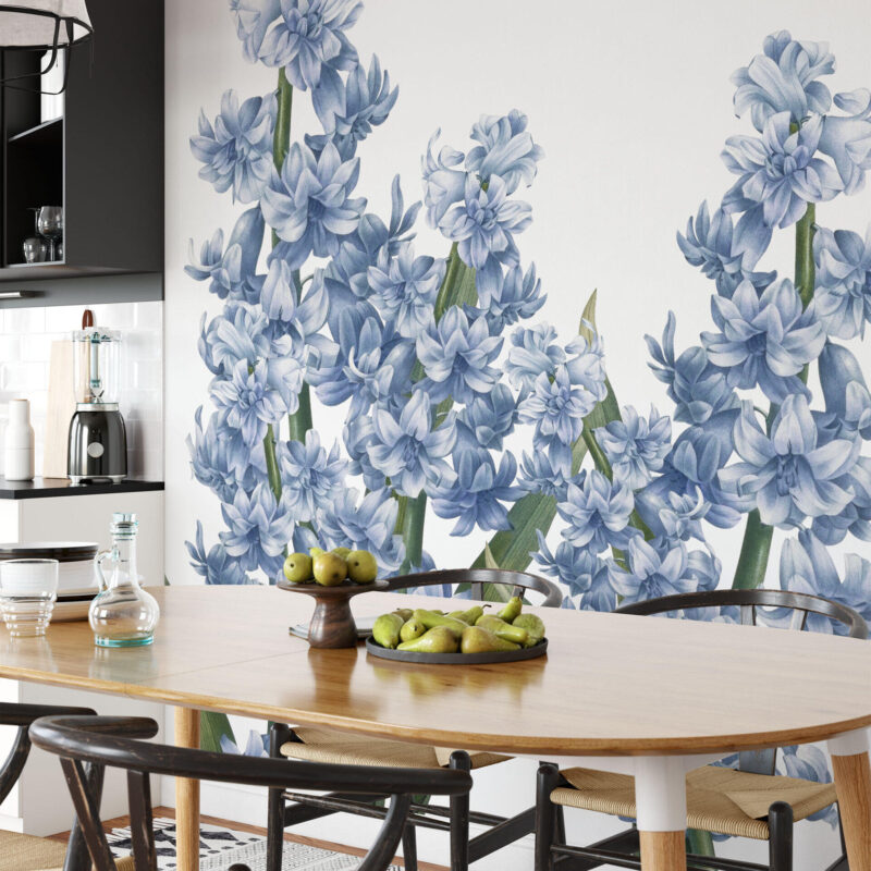 Blue Hyacinth , Garden Wall Decor Wall Decal | Peel & Stick Nursery Sticker