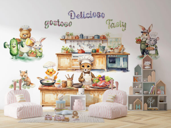 Healthy food Wall decal for school, Healthy food for little chefs Wall Art