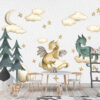 Cute Dragons Wall Decal for Nursery & Kids Room