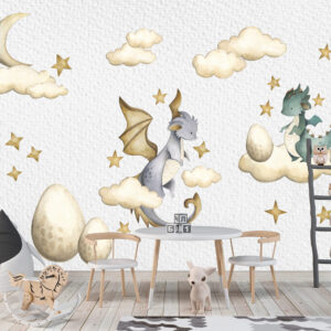 Fantasy Dragon Wall Decal for Kids Room Decor