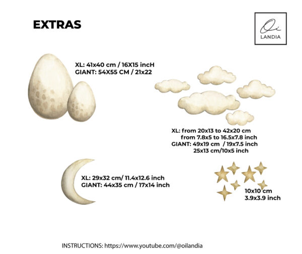 Cute Dragons Wall Decal for Nursery & Kids Room