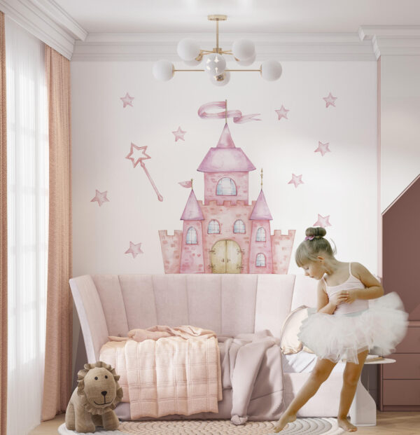 Princess Castle Wall Decal with Custom Name