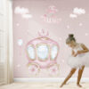 Princess Carriage Wall Decal with Custom Name