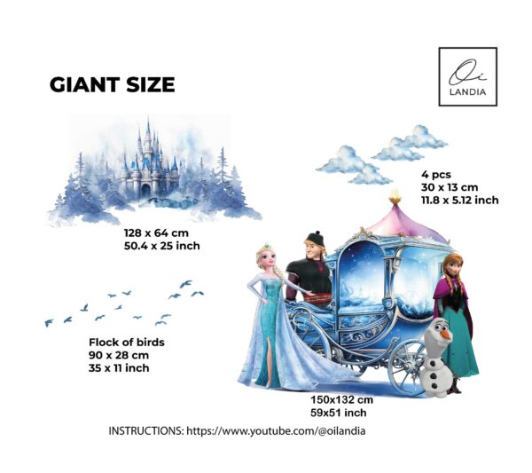 Ice Princess Wall Decal – Winter Nursery & Kids Room Decor