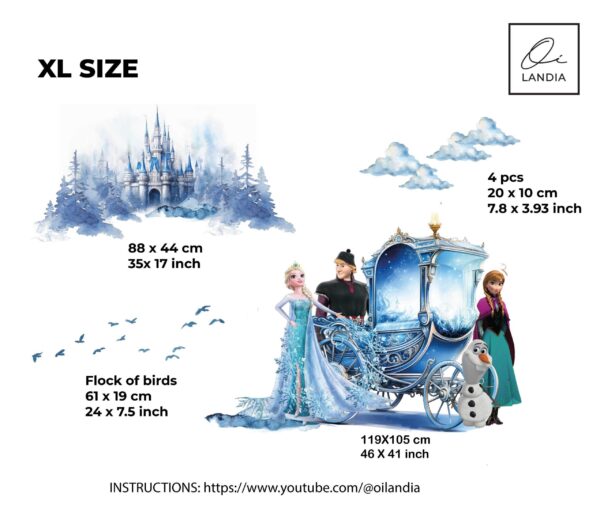 Ice Princess Wall Decal – Winter Nursery & Kids Room Decor