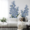 Blue Hyacinth Wall Decal, Garden Wall Decor
