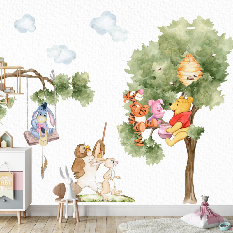 Winnie The Pooh Decor Wall Decal | Peel & Stick Nursery Sticker