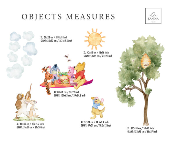 Winnie the Pooh & Flying Carpet Wall Decal – Kids Nursery Decor