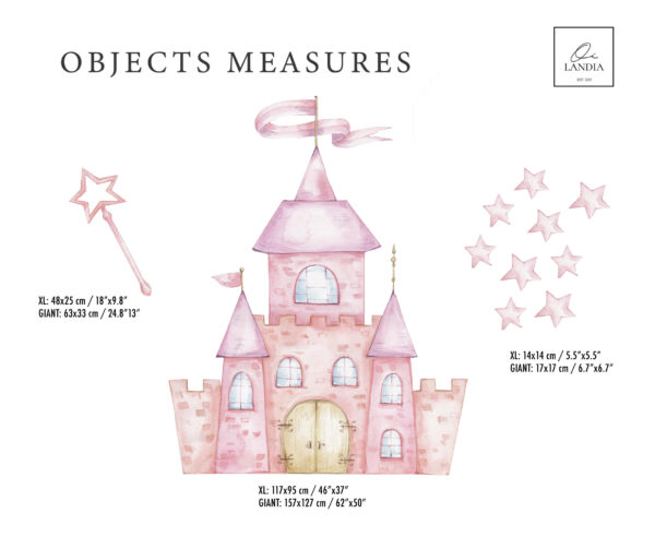 Princess Castle Wall Decal with Custom Name