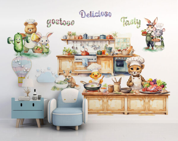 Healthy food Wall decal for school, Healthy food for little chefs Wall Art