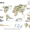 Animals World Map Wall Decal for Kids Room | Educational World Map Wall Sticker | Oilandia