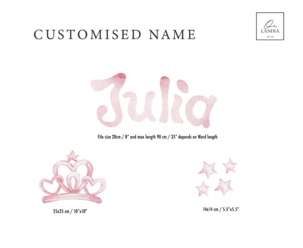 Princess Carriage Wall Decal with Custom Name