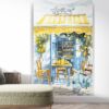 Amalfi Coast Party Backdrop: Italy Textile Banner