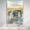 Amalfi Coast Party Backdrop: Italy Textile Banner