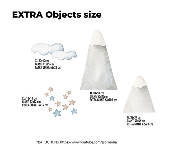 Vintage Hot Air Balloon Wall Decals Retro Nursery Stickers Clouds Aviation Sky Decor