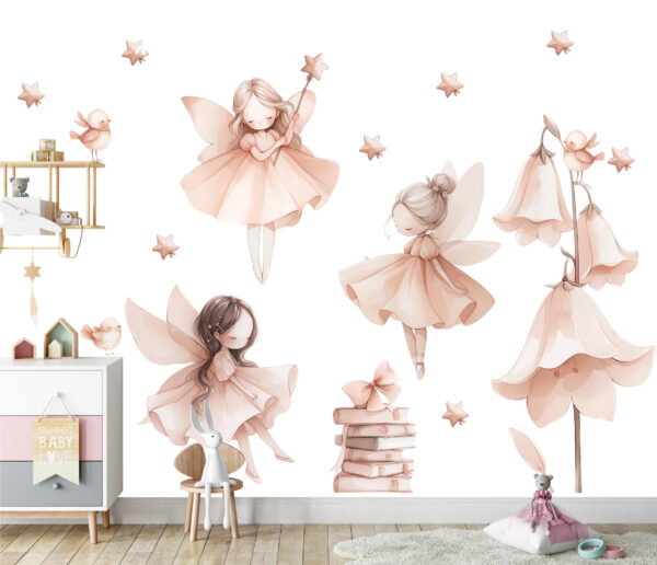 Unicorn Fairy Wall Decal for Girls Nursery