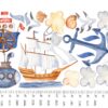 Sea World Wall Decals – Pirate Ship, Submarine & Sailing Boat