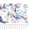 Watercolor Ocean Wall Decal Dolphin Whale Nursery Marine Animal Sea Room Stickers