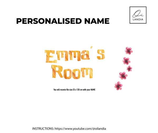 Personalised Stitch Wall Decal – Eco Textile Nursery Decor