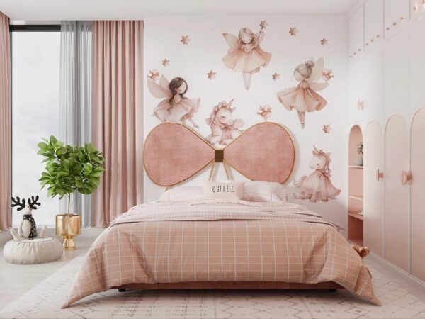Unicorn Fairy Wall Decal for Girls Nursery