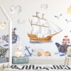Sea World Wall Decals – Pirate Ship, Submarine & Sailing Boat