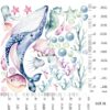 Watercolor Whale Jellyfish Wall Decal Nursery Ocean Marine Sea Animal Room Stickers