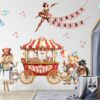 Circus Tent Wall Decals – Reusable Fabric Stickers for Nursery & Kids Room