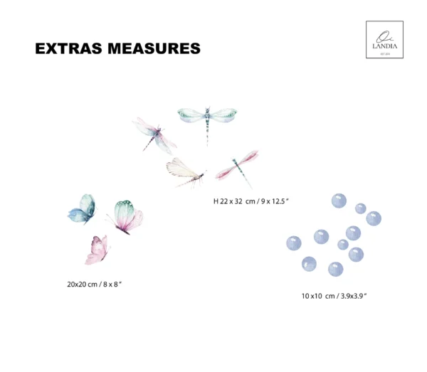 Meadow Wall Decal: Reusable Fabric Decals for Nursery with Flowers