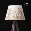 Chinoiserie Lamp shade with colourful floral design L conical gold lining