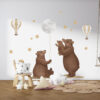 Sweet Bear Family Wall Decals Grizzly Cubs Nursery Stickers Woodland Forest Decor