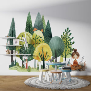 Evergreen Tree Yoga Wall Decals